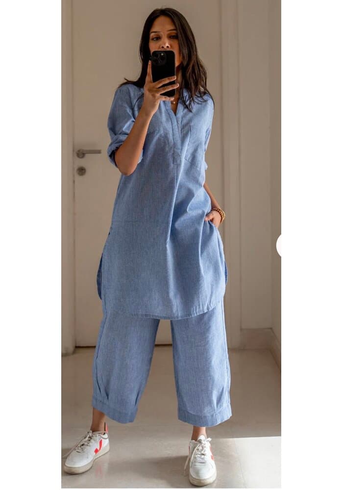 Cotton Blend Women Co-ord Set