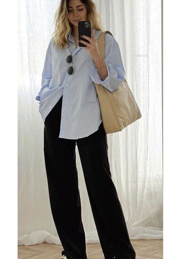 Trendy Stripes Casual Women Shirt
