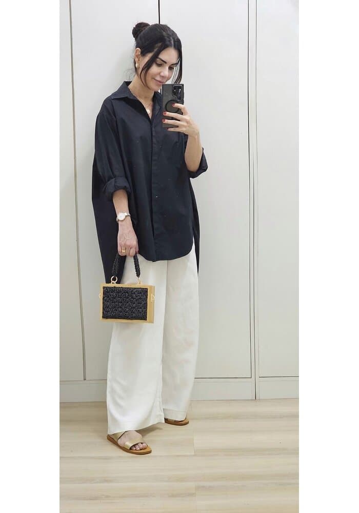 Black High Low Women Shirt