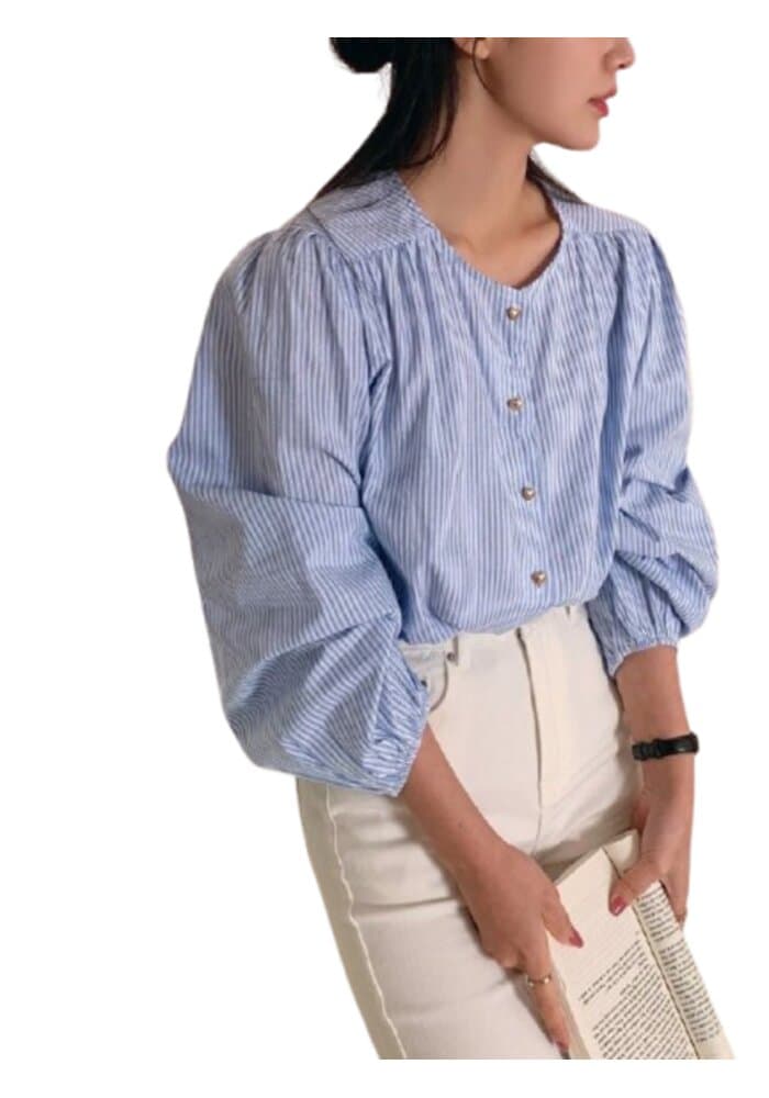 Striped Casual College Girl Top