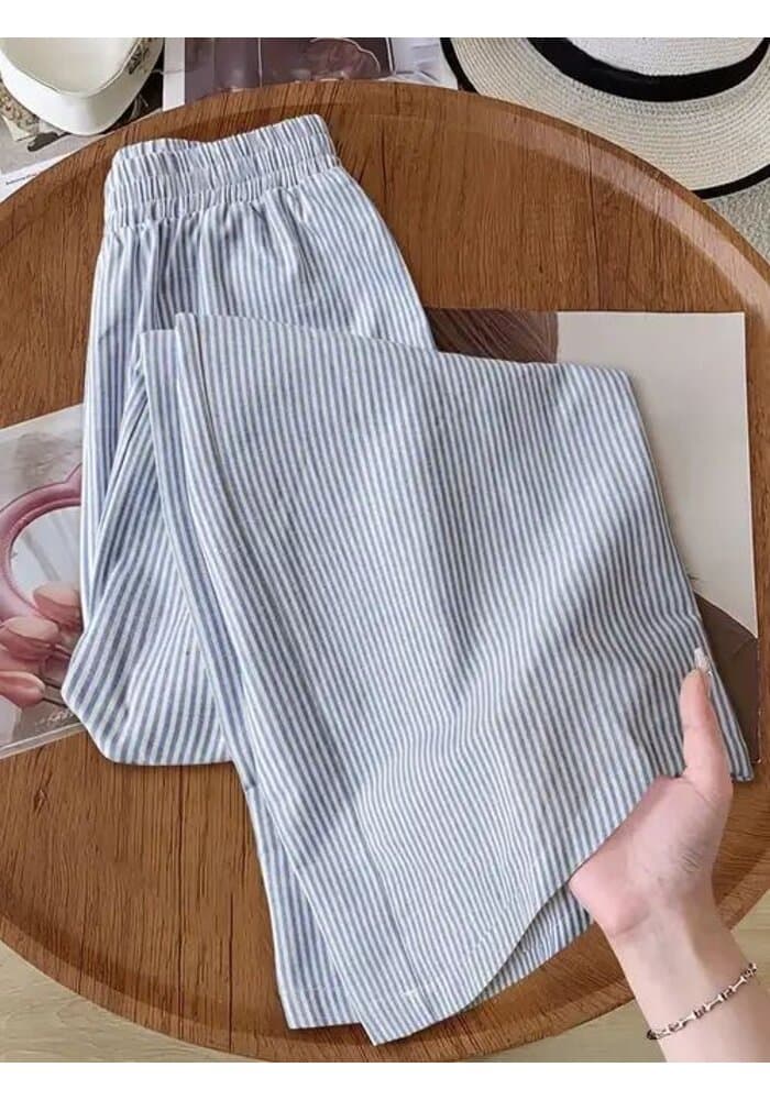 Casual Striped Women Trouser