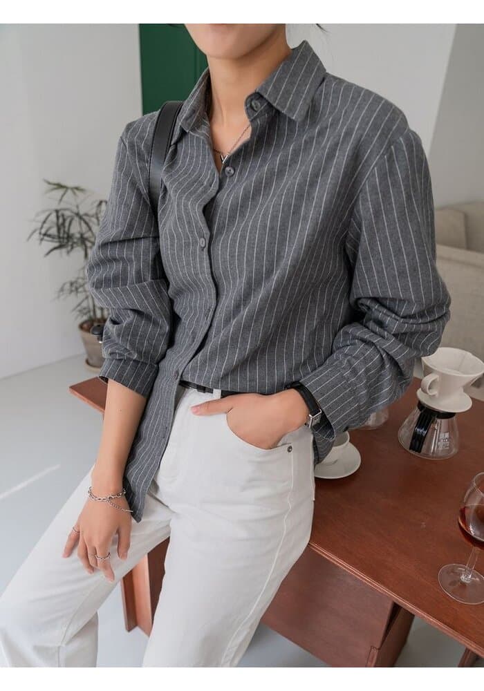 Striped Cotton Casual Shirt