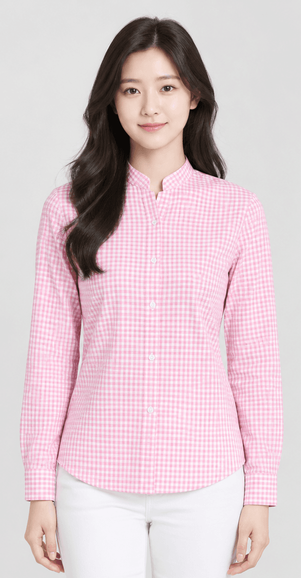 Rimsha wear women's wear pink gingham shirt