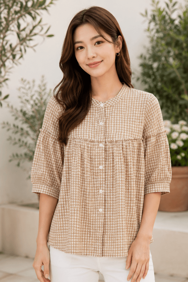 Women's Beige Casual Shirt