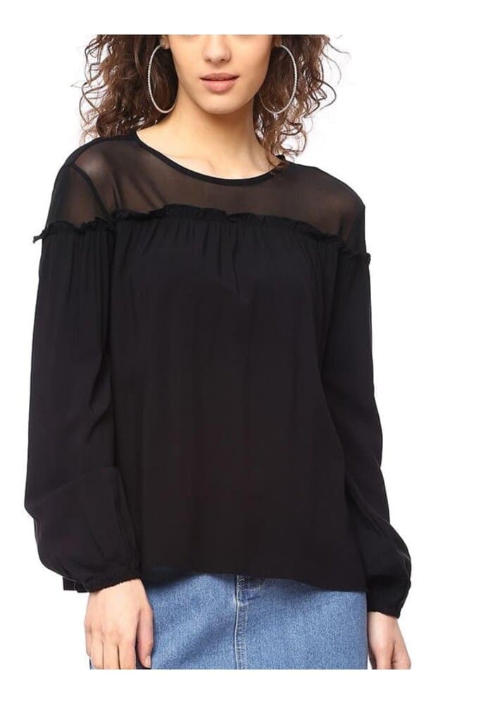 Fancy Feminine Women Crepe Tops & Tunics
