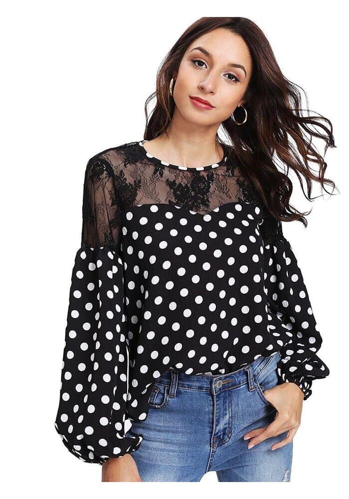 Black net york women tops