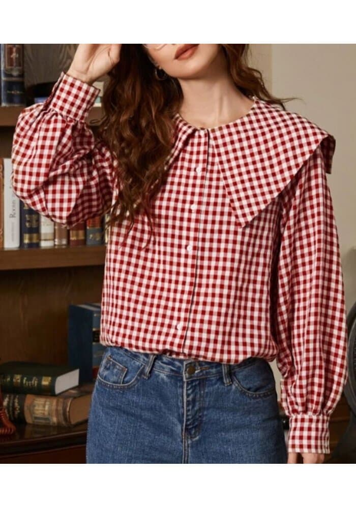 Retro Multi Colour Checkered Women Shirt
