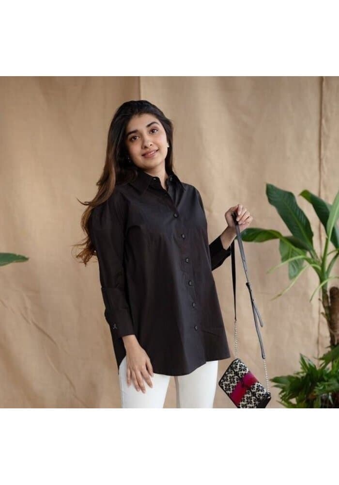 Solid Cotton Shirt